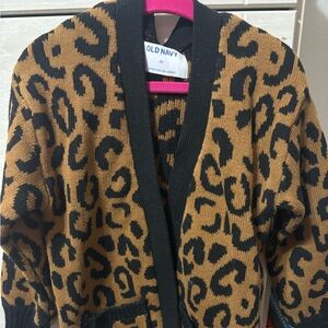 Girls Leopard cardigan 5T